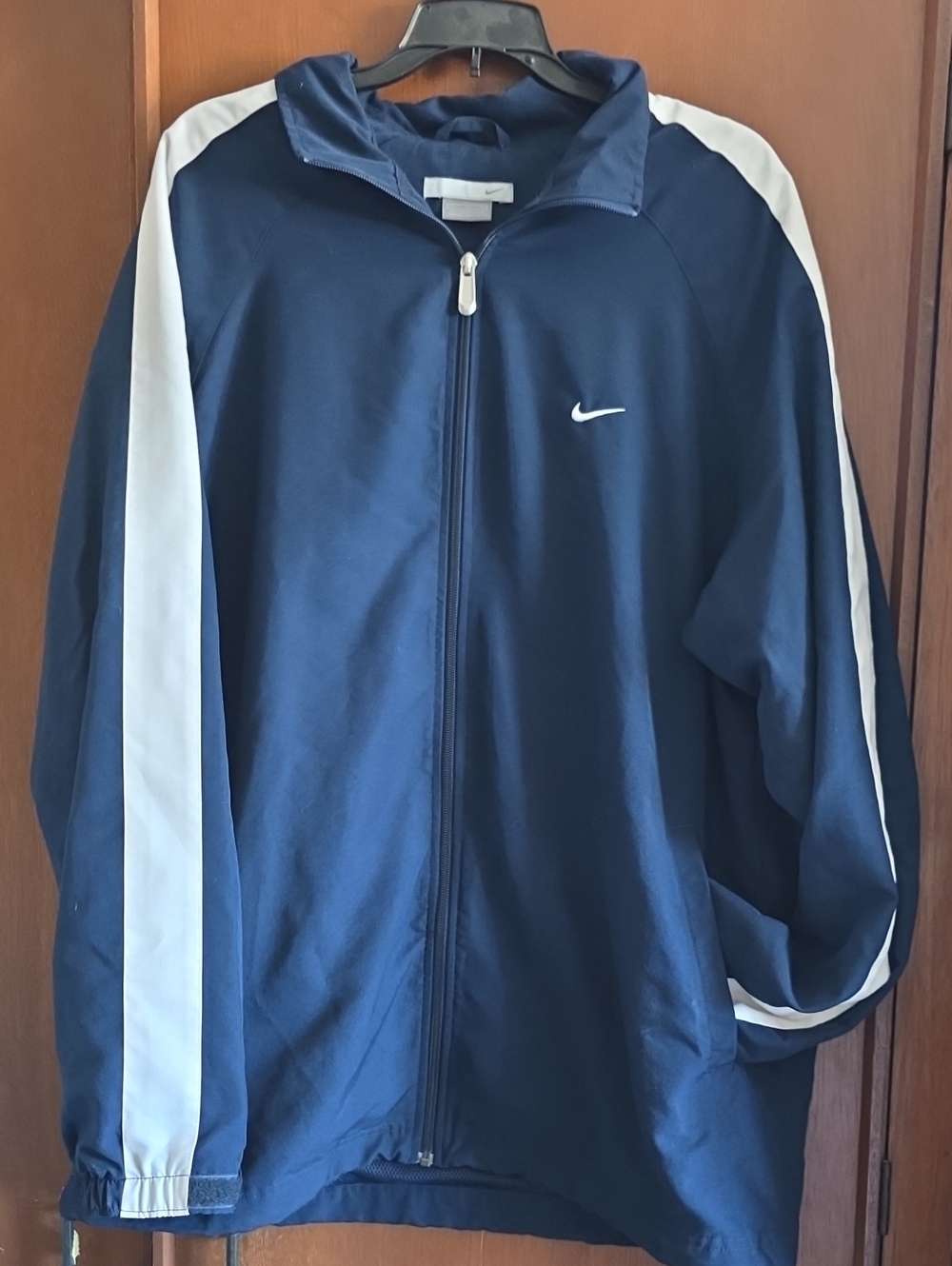 Nike Men’s Navy and White Performance Track Jacket Sz Xxl